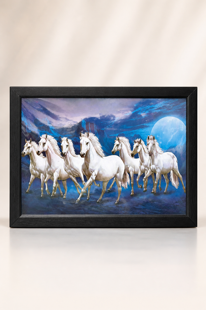 7 Running Horses Canvas Wall Art