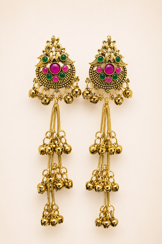 Ethnic Long Hanging Jhumka Earrings for Girls & Women