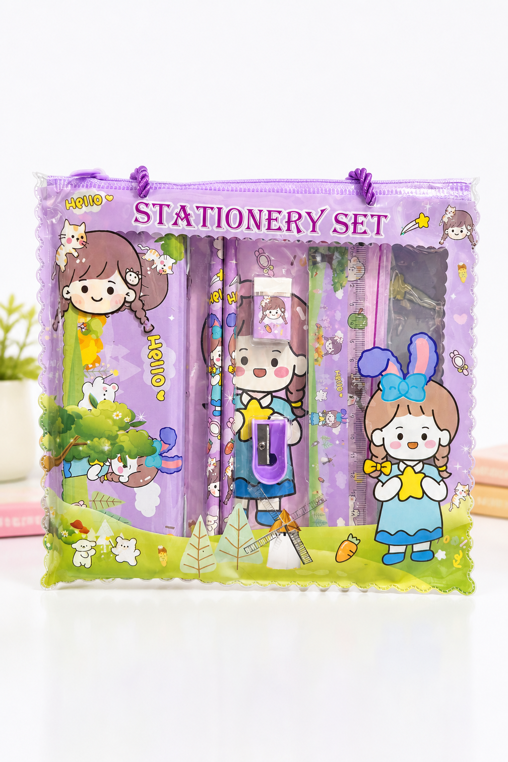 Cute Kids Stationery Gift Set with Drawing Book & Pencil Kit